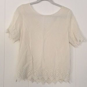 Joie Off White Blouse Size M